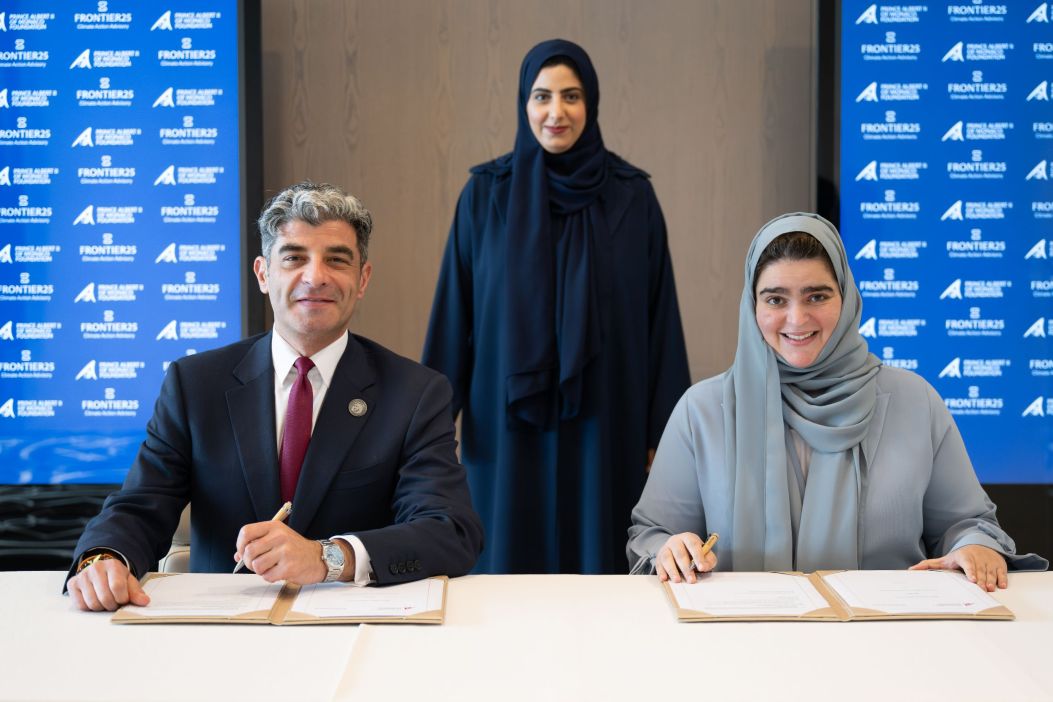  In the Presence of Her Highness Sheikha Shamma bint Sultan bin Khalifa Al Nahyan, Frontier25 Signs MoU with the Prince Albert II of Monaco Foundation