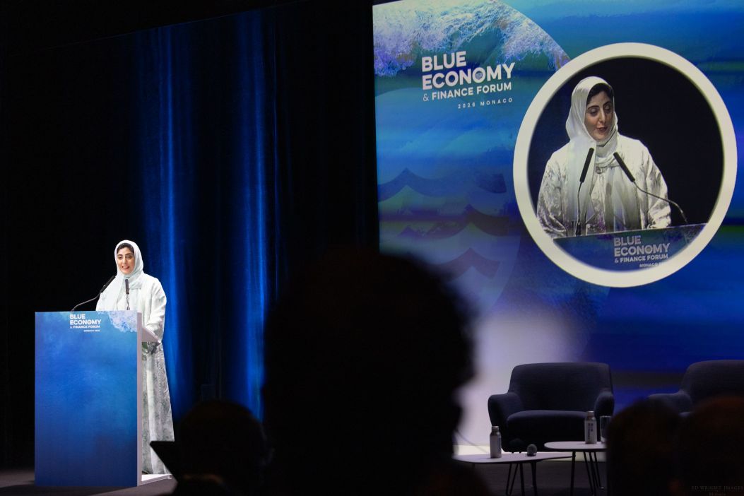  Shamma bint Sultan bin Khalifa delivers keynote address at Blue Economy and Finance Forum in Monaco